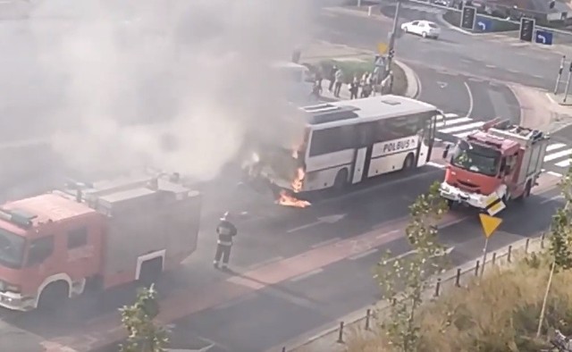 Pożar autobusu we Wrocławiu