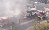 Pożar autobusu na placu Dominikańskim [ZDJĘCIA]
