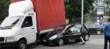 Wypadek na rondzie w Toruniu