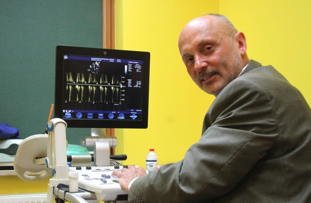 Doktor Hubert Konstantynowicz fascynuje się echokardiografią.  