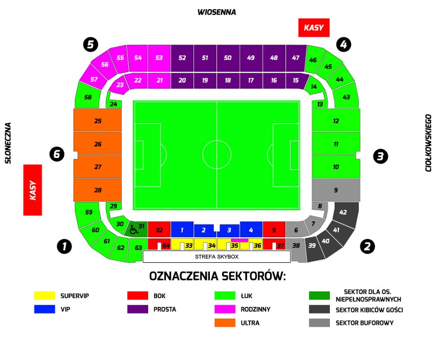 Można wybrać sobie miejsce na stadionie