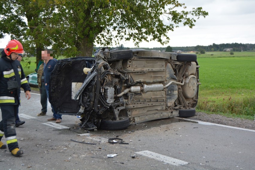 Wypadek za Dylewem. Droga zablokowana [ZDJĘCIA+WIDEO]