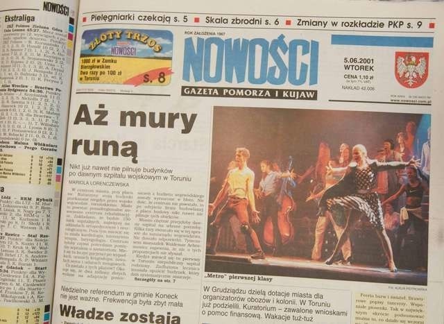 Pokaz „Metra” w Toruniu na Tor-Torze relacjonowaliśmy szeroko na łamach „Nowości” 6 czerwca 2001 roku 