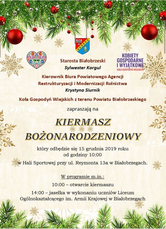 Kiermasz świąteczny w Białobrzegach. Koła Gospodyń Wiejskich z całego powiatu pokażą swoje ozdoby świąteczne