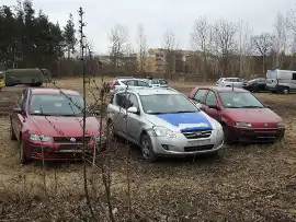Cmentarzysko policyjnych radiowozów w Białymstoku