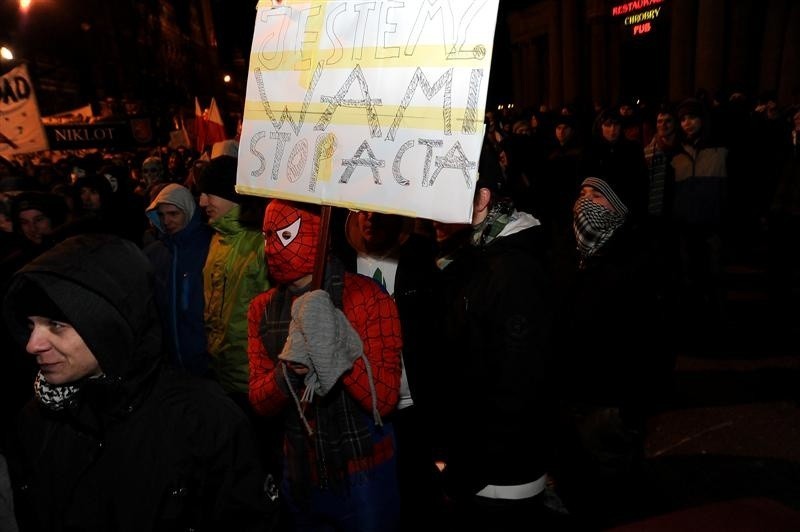 Protest przeciw ACTA w Szczecinie