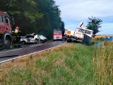 Wypadek w Suchej Koszalińskiej. Zderzyły się trzy samochody [zdjęcia] 