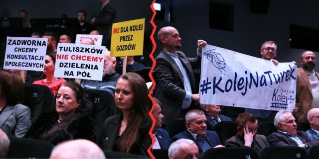 Mieszkańcy, zwłaszcza z Konina i wsi powiatu konińskiego, protestują wobec budowy kontrowersyjnej linii kolejowej