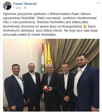 Poseł Paweł Skutecki chwali się spotkaniem z liderem szyickiego Hezbollahu, poseł Olszewski nazywa go idiotą