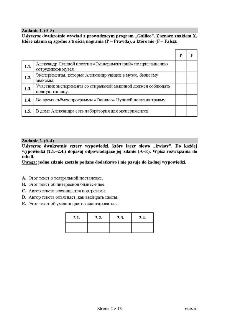 Matura 2018 język rosyjski PODSTAWA - ARKUSZE. Egzamin maturalny z rosyjskiego [17.5.2018]