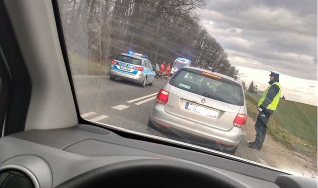 Wypadek w Boronicach. Zdjęcie od czytelnika Dawida.