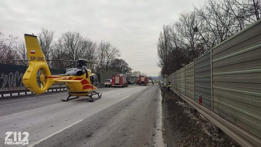 W wyniku wypadku na DK 88 interweniowała załoga śmigłowca...