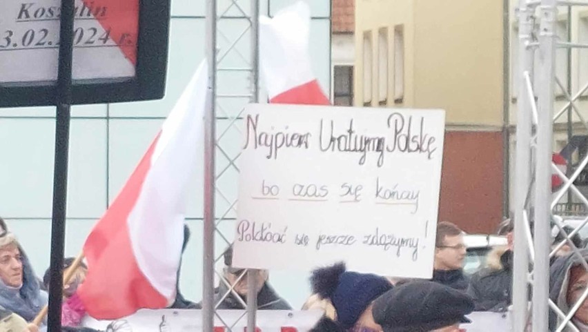 Protest Wolnych Polaków w Koszalinie.