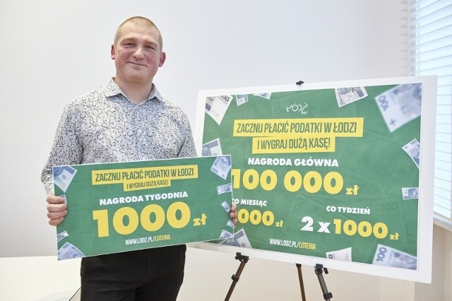 Jarosław Kopciuch jest pierwszym zwycięzcą w loterii podatkowej.