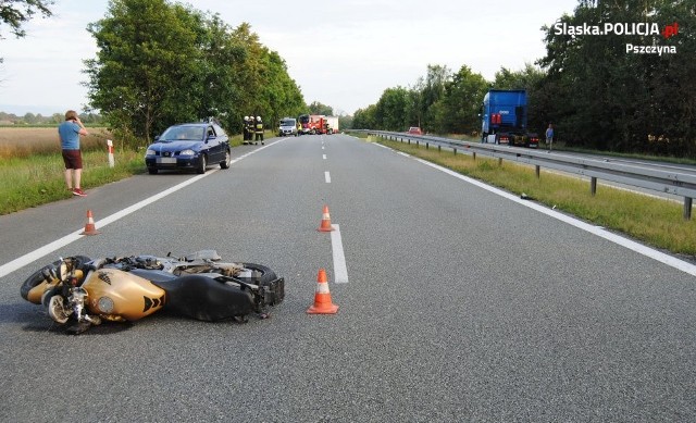 Motocyklista z Żor zginął na DK81 w Warszowicach