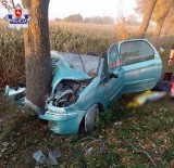 Samochód osobowy zderzył się z drzewem - pasażerka zginęła na miejscu