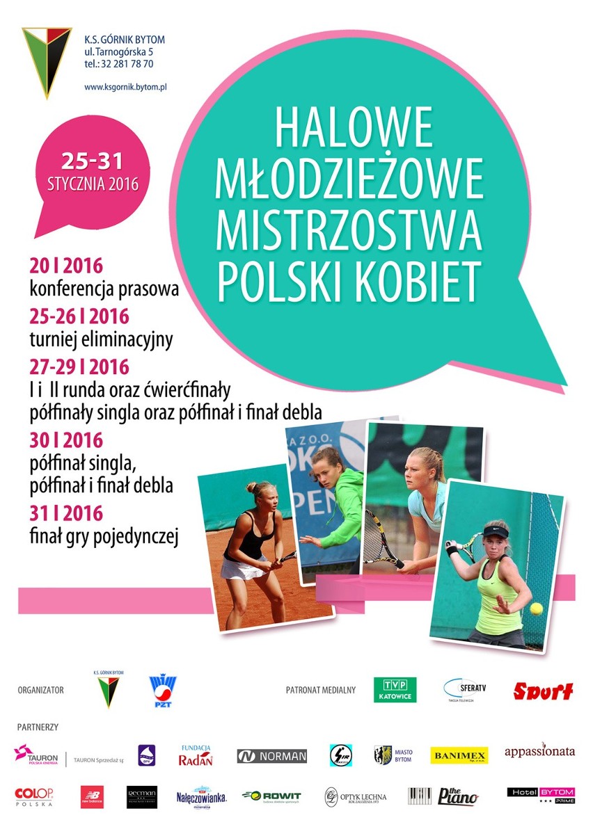 Piękne tenisistki mierzą w medale mistrzostw Polski w Bytomiu