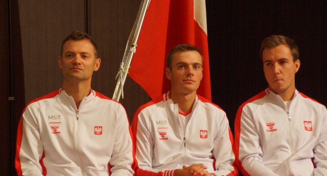 Od lewej: Mariusz Fyrstenberg, Kacper Å»uk, Daniel Michalski