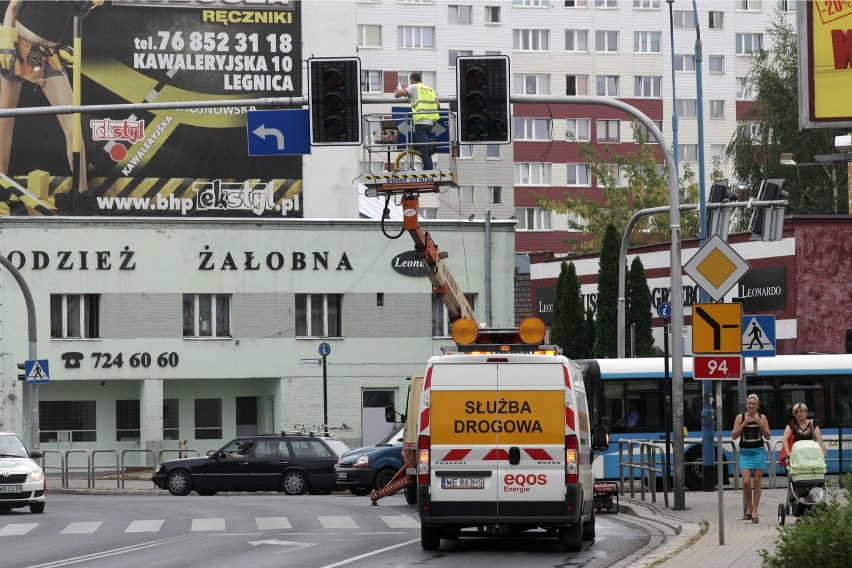 28.08.2015 legnica montaz kamer na skrzyzowaniu ukica...