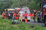 Wypadek koło Słońska. 9 osób rannych, jedna ciężko WIDEO, [ZDJĘCIA]