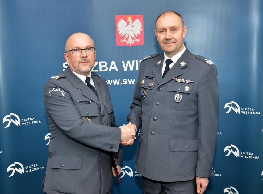 Mjr. Jacek Szlachcic i dyrektor generalny Służby Więziennej...