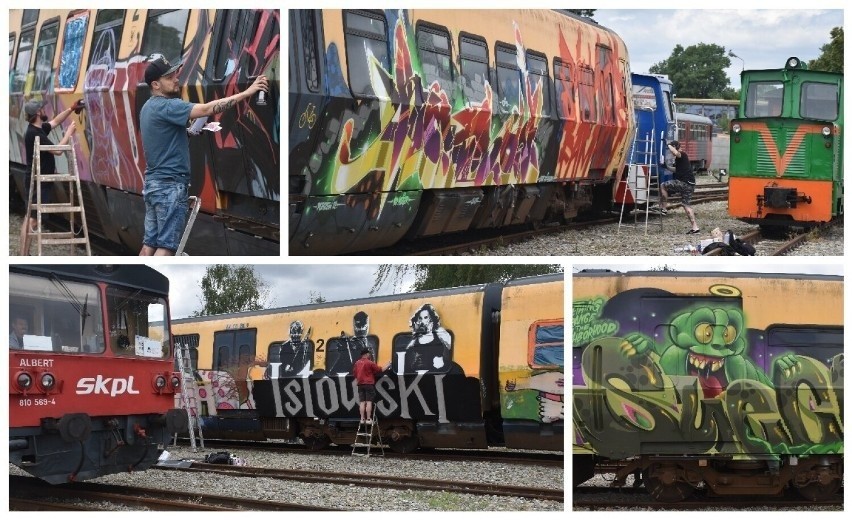 Pomysłodawcą malowania pociągu jest pleszewski artysta...