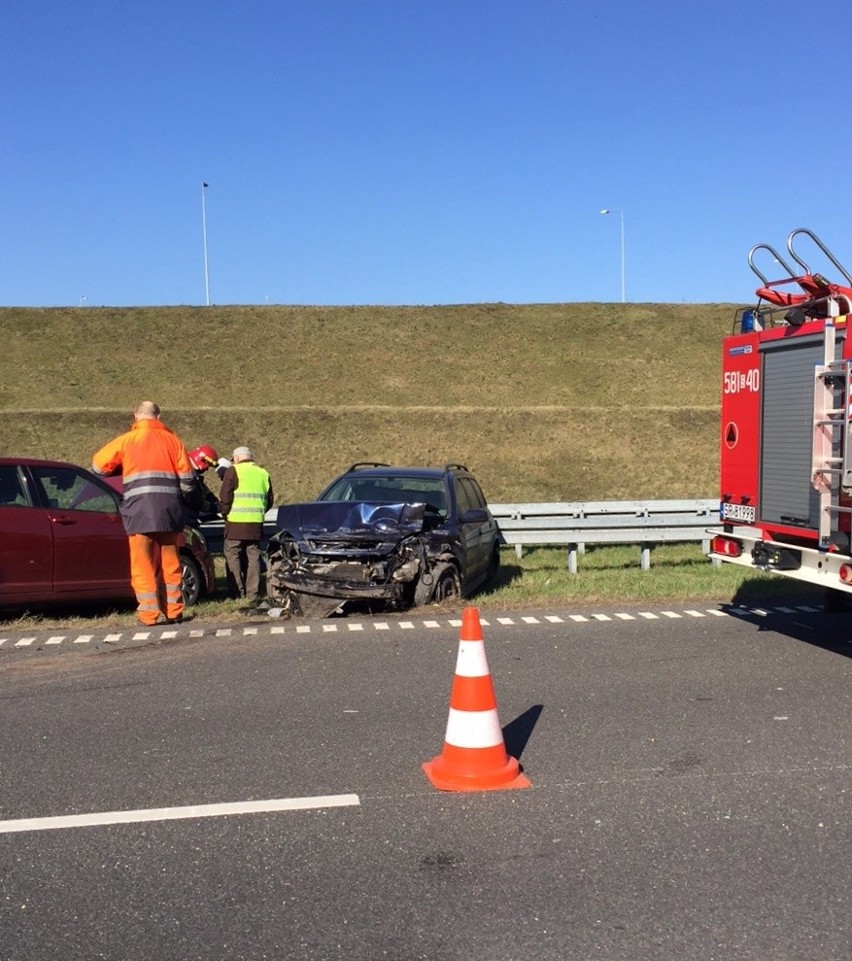 Wypadek na autostradzie A1 w Świerklanach