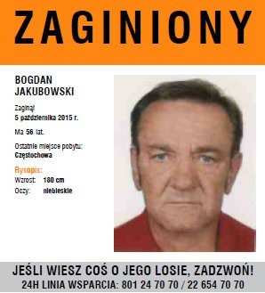 Zaginiony Bogdan Jakubowski