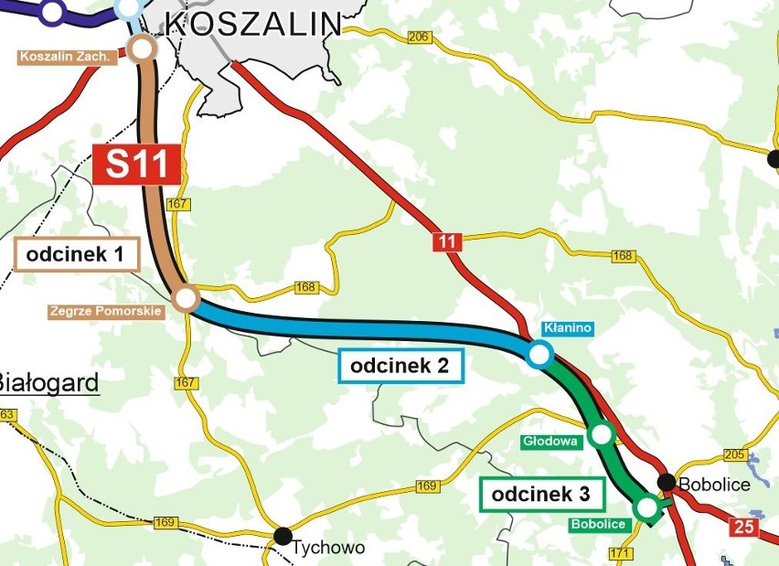 S11 na odcinku Zegrze Pomorskie – Kłanino. Podpisano umowę na zaprojektowanie i budowę drogi