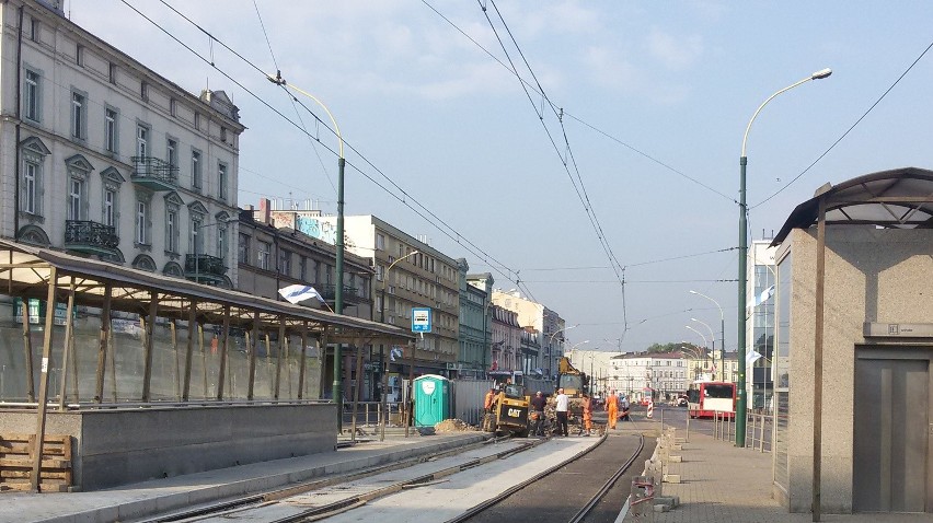 Sosnowiec: przystanek tramwajowy przy dworcu zmienił lokalizację [ZDJĘCIA]