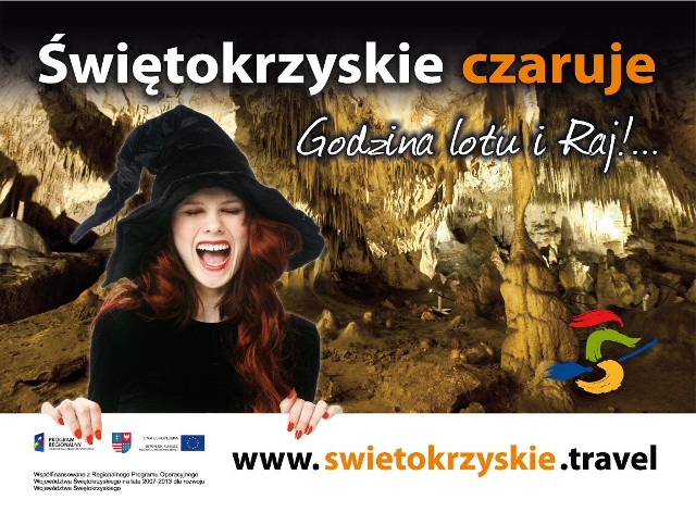 Jeden z czterech billboardów promujących świętokrzyskie tej wiosny w Polsce