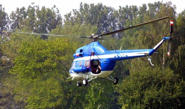 W policyjnej akcji w Gryficach wziął udział również helikopter