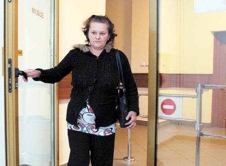 Marzena Laskowska w słupskim Sądzie Rejonowym.