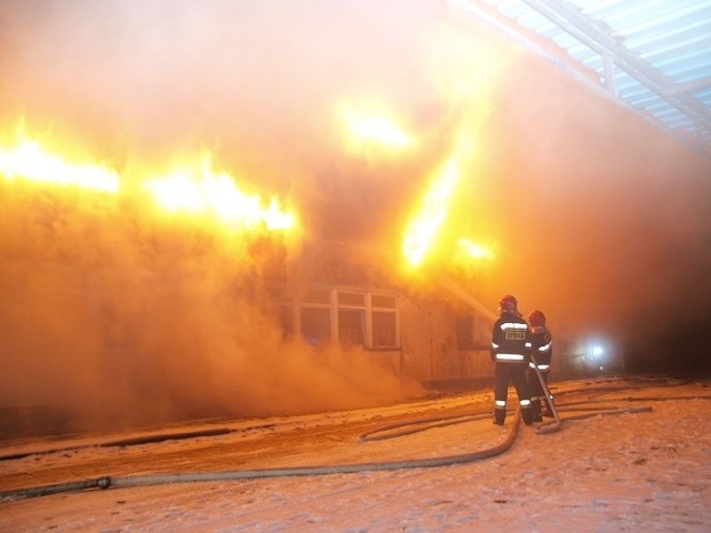 W Koszalinie płonęły lokale zastępcze przy ulicy Słowiańskiej.