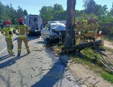 Wypadek w Pietrzykowicach. Kierowca zasłabł podczas jazdy [ZDJĘCIA]