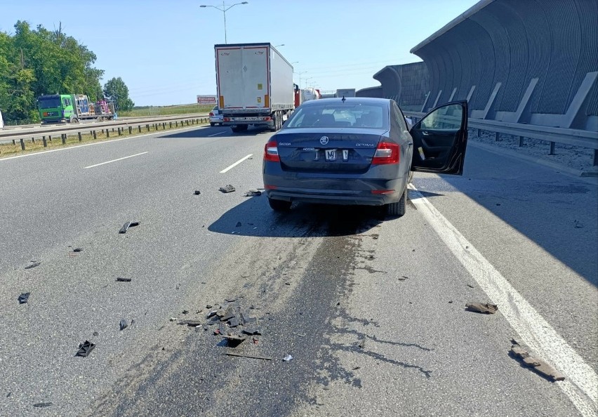 Wypadek na Autostradowej Obwodnicy Wrocławia 14.06.2021