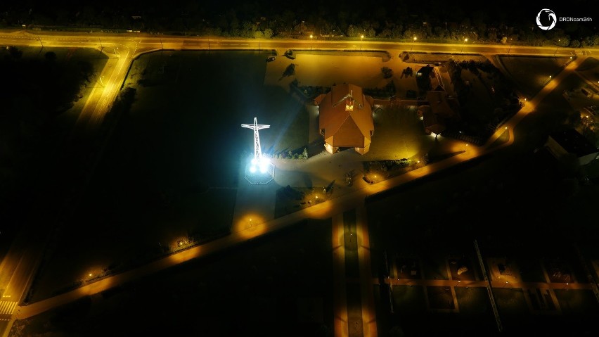 Zabrze: Nocne zdjęcia z drona od DRONcam24h [GALERIA]