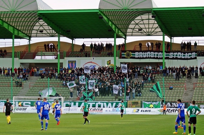 Kibice na meczu GKS Bełchatów - Wisła Płock