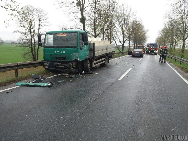 Wypadek na DK 45 Opole - Zawada.