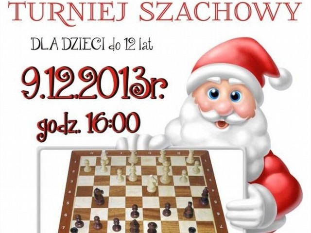 W poniedziałek w Międzyrzeckim Ośrodku Kultury rozegrany zostanie Mikołajkowy Turniej Szachowy. Organizatorzy zapraszają dzieci do 12 roku życia.