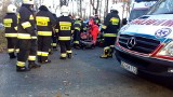 Wypadek w Jarząbkowicach. Zderzyły się dwa samochody. Dwie osoby ranne ZDJĘCIA