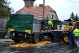 Wypadek w Jarocinie: Jabłka wysypały się na jezdnię [ZDJĘCIA]