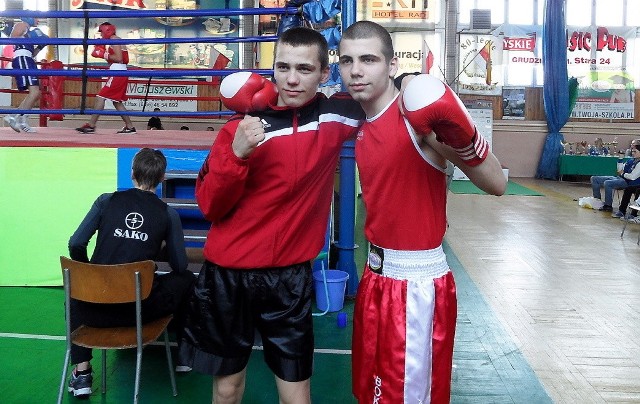 Dawid Maciejewski (z lewej) z bratem Krzysztofem, który też trenuje w Starcie Grudziądz.