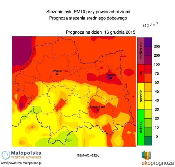 Fatalne powietrze w Krakowie