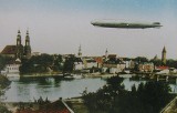 Zeppelin nad opolskimi miastami. Po wielkim sterowcu pozostały zdjęcia i widokówki