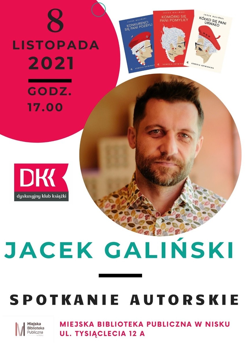 Jacek Galiński, autor komedii kryminalnych, spotka się z czytelnikami w Nisku i Tarnobrzegu
