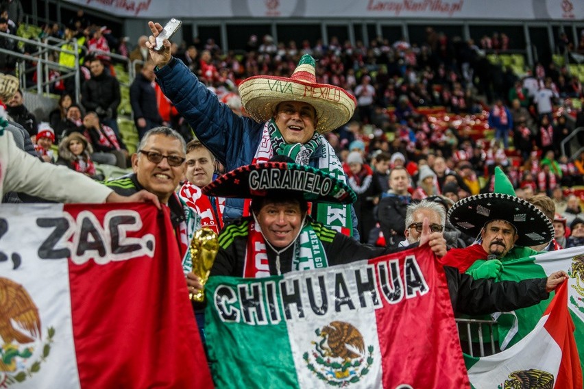 Polska - Meksyk 0:1. Kibice na meczu na stadionie Energa...