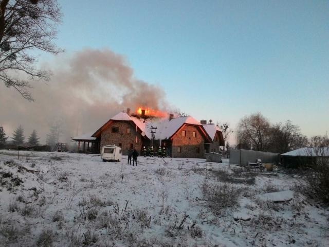 Pożar karczmy Pod Lutym Turem w Borowej Oleśnickiej,...