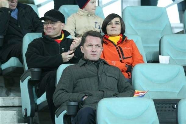 Jacek Zieliński, asystent trenera reprezentacji Franciszka Smudy oglądał mecz Korona Kielce - GKS Bełchatów