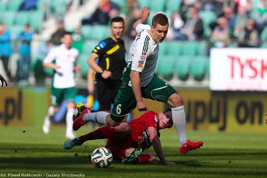 Śląsk - Podbeskidzie 0:0. Niemoc wrocławian trwa, czerwona kartka Lacnego [ZDJĘCIA, RELACJA]